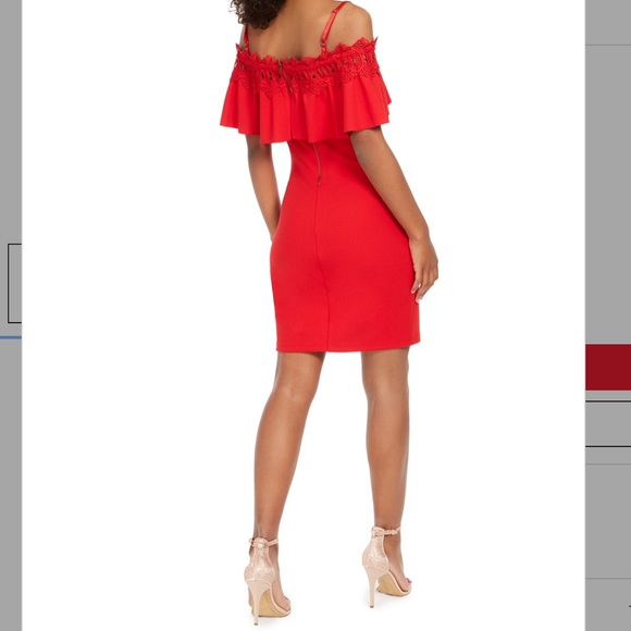 BCX Dresses & Skirts - Red Dress Off Shoulder